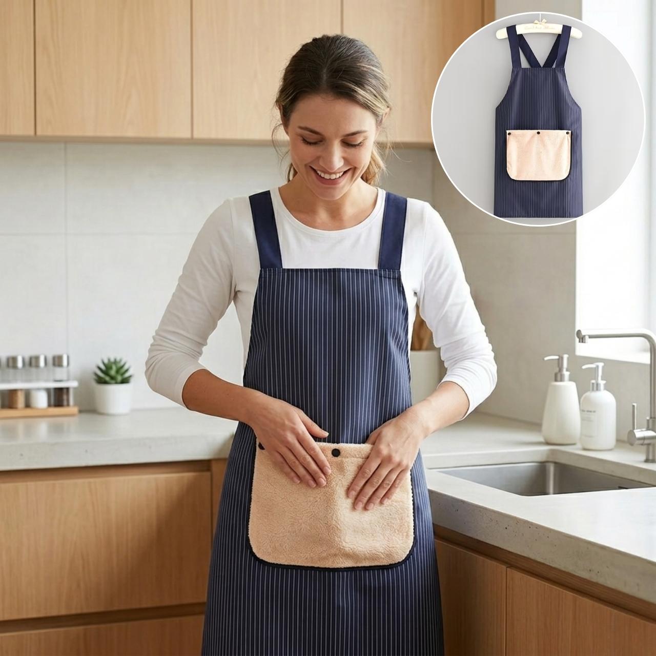 Vodoodporni kuhinjski predpasnik z brisačo, Apron - Image 11
