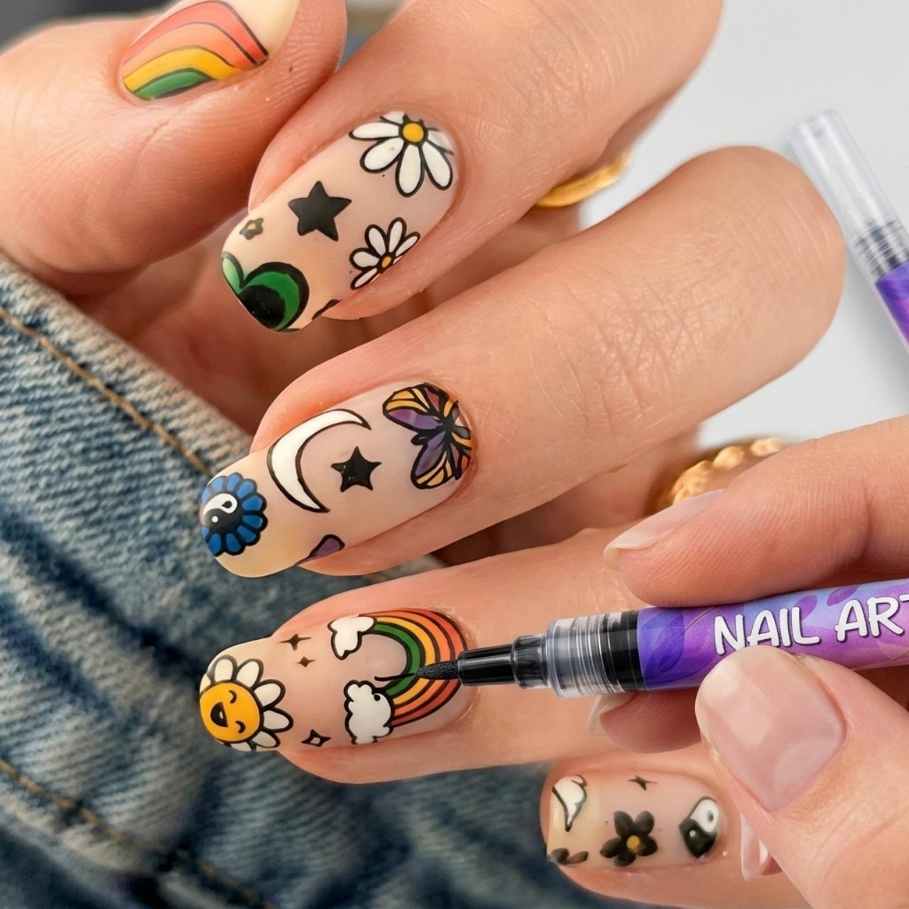 Komplet barvnih pisal za poslikavo nohtov, ArtNails - Image 4
