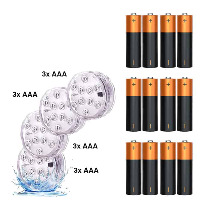 Komplet baterij za GlowWaterLights LED lučke (13 kom.) - Image 2