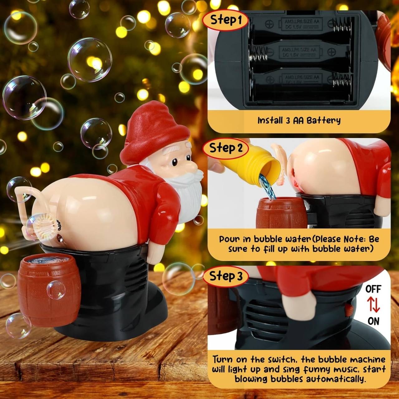 BlowSanta, igrača z milnimi mehurčki Božiček - Image 2