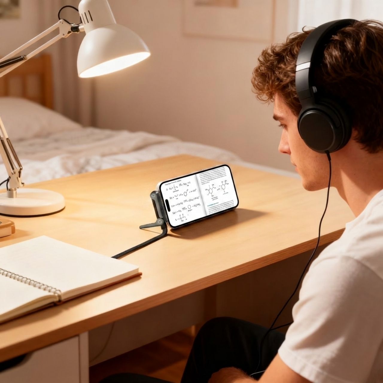 2v1 polnilni kabel s stojalom za telefon, Bracky - Image 7
