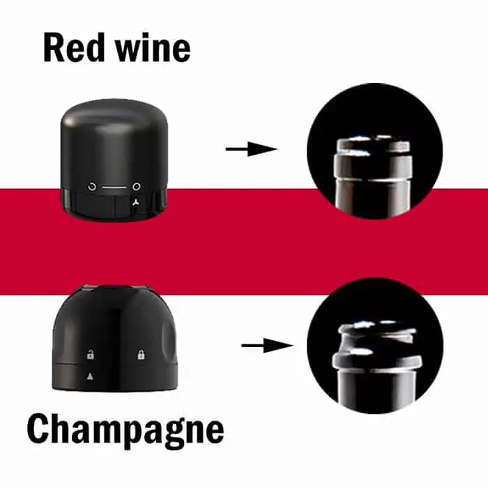 CapLock, vakumski zamašek za steklenico (1 za vino + 1 za penino) - Image 6