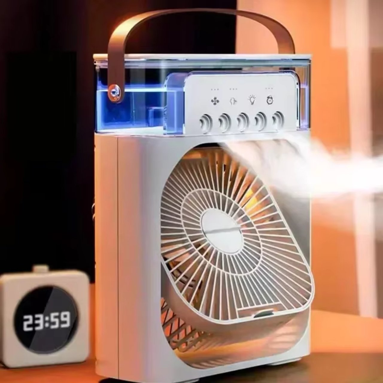 Coolio, prenosni ventilator 3v1 s funkcijo vlažilnika, LED lučko in hlajenjem - Image 6