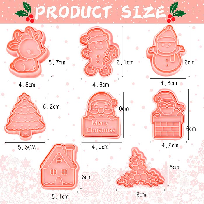 CutCookies, božični modeli za piškote (8 modelčkov) - Image 2