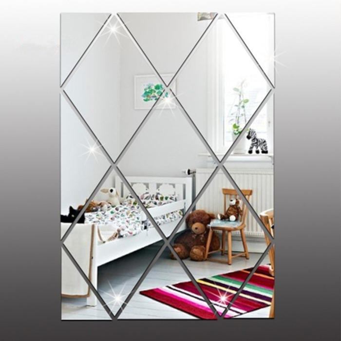 DiamondMirror, zrcalne nalepke v obliki diamanta, ki osvetlijo in popestrijo vsak prostor (32 kom.) - Image 4