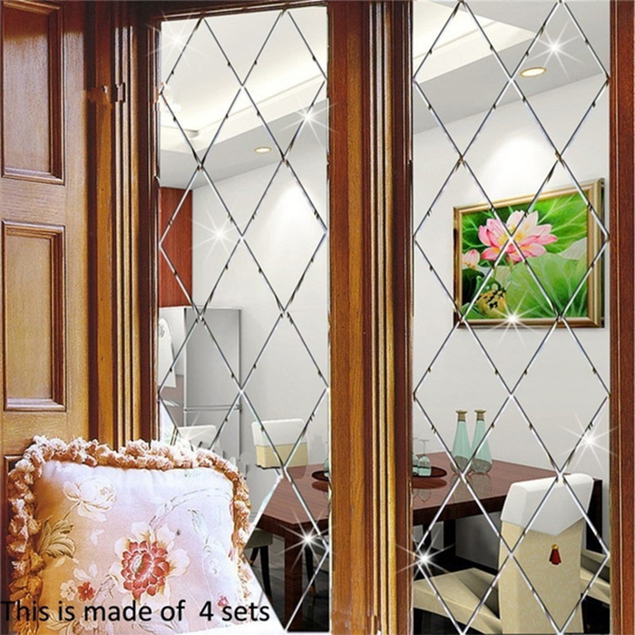 DiamondMirror, zrcalne nalepke v obliki diamanta, ki osvetlijo in popestrijo vsak prostor (32 kom.) - Image 8