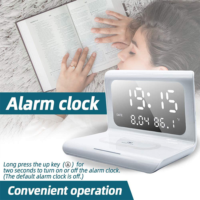 DigitalStation, polnilna postaja s 4 funkcijami: alarm, koledar, termometer in brezžični polnilec - Image 5