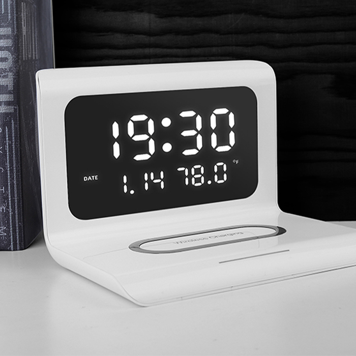 DigitalStation, polnilna postaja s 4 funkcijami: alarm, koledar, termometer in brezžični polnilec - Image 8