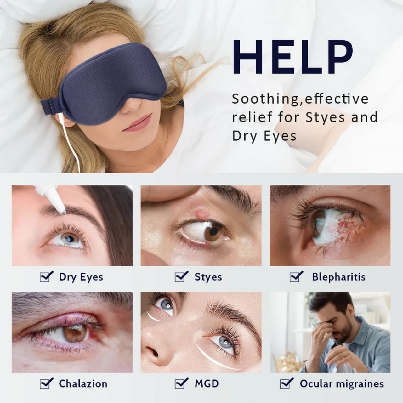 EyeMask, ogrevana masažna maska za oči - Image 3