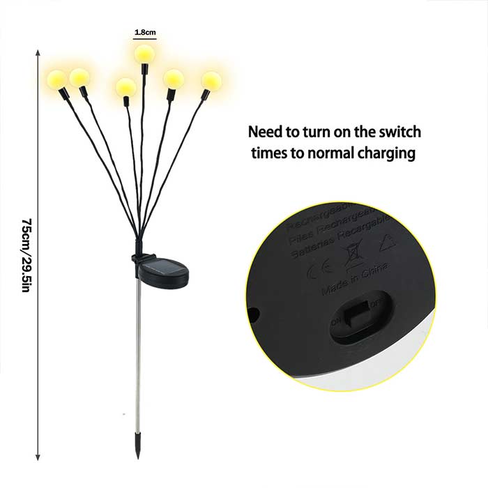 FireflyLights, solarna vrtna svetilka s 6 lučkami - Image 8