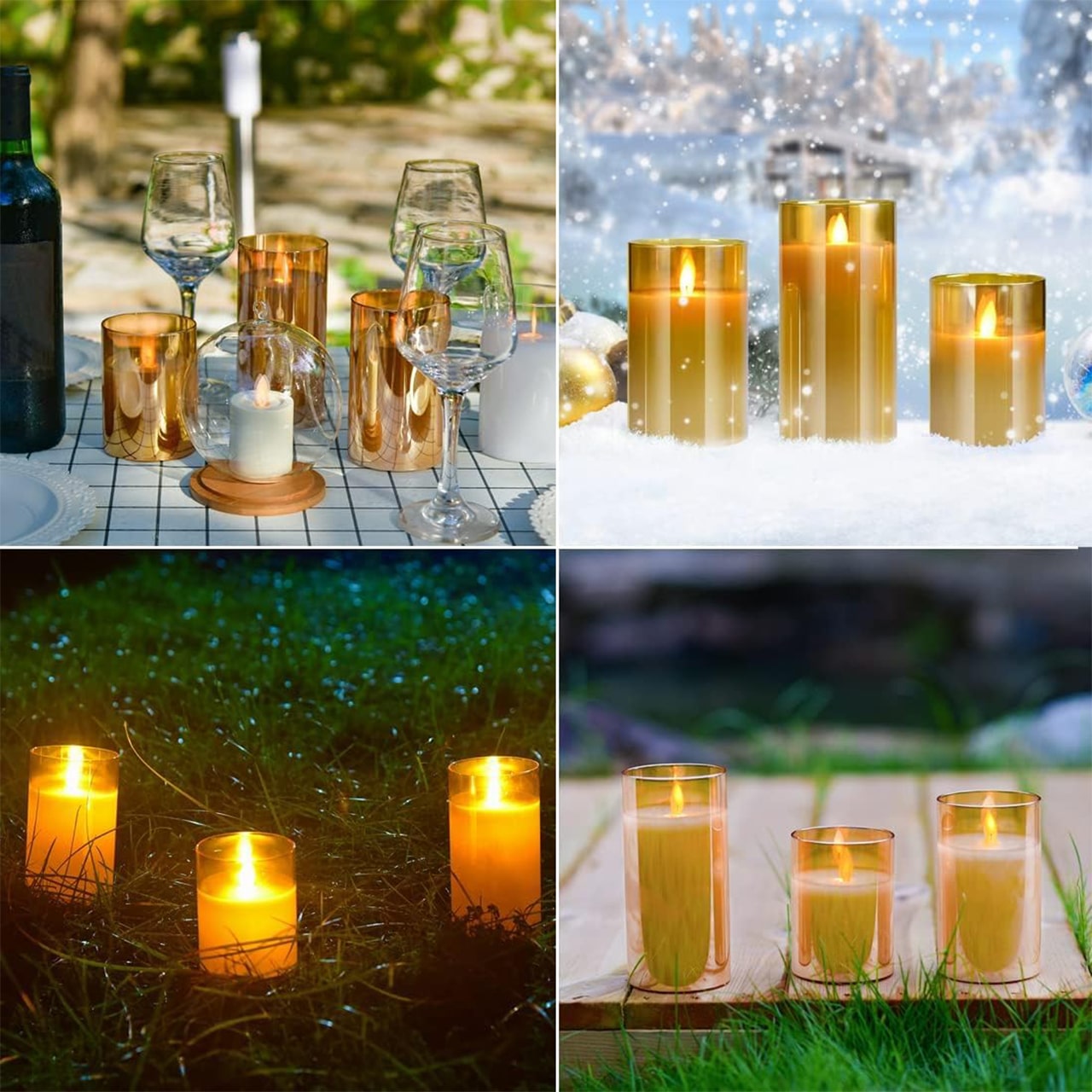 FlickCandles, komplet elegantnih dekorativnih sveč (3 kosi) - Image 5
