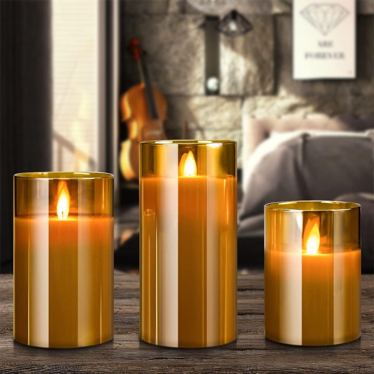 FlickCandles, komplet elegantnih dekorativnih sveč (3 kosi) - Image 8