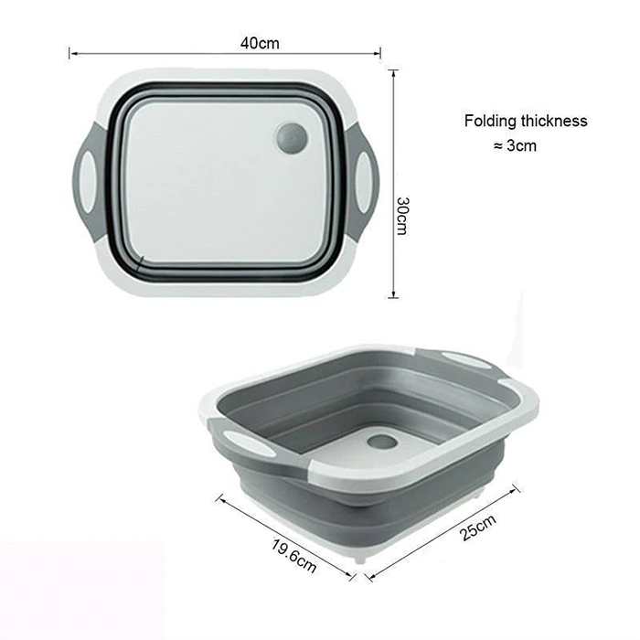 FoldableStrainer, multifunkcijsko cedilo, posoda za shranjevanje in deska za rezanje v enem - Image 9
