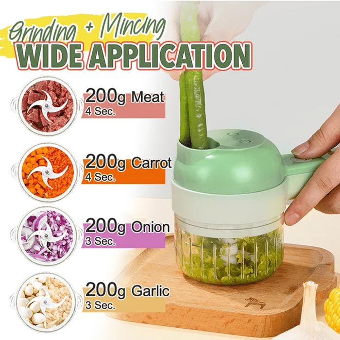 FoodProcessor, 5-delni kuhinjski set za sekljanje, rezanje, lupljenje in čiščenje - Image 6