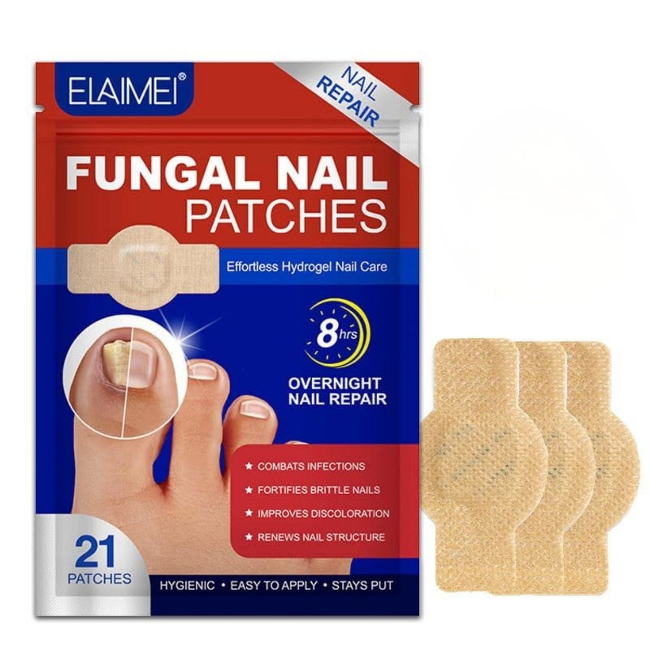 FungalPatches, obnovitveni obliži za nego poškodovanih nohtov (21 kos.) - Image 2