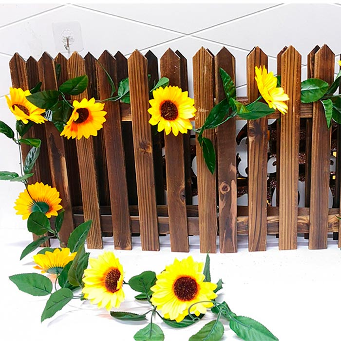 GarlandSunflower, umetna girlanda iz sončnic z naravnim izgledom (2 kosa) - Image 7