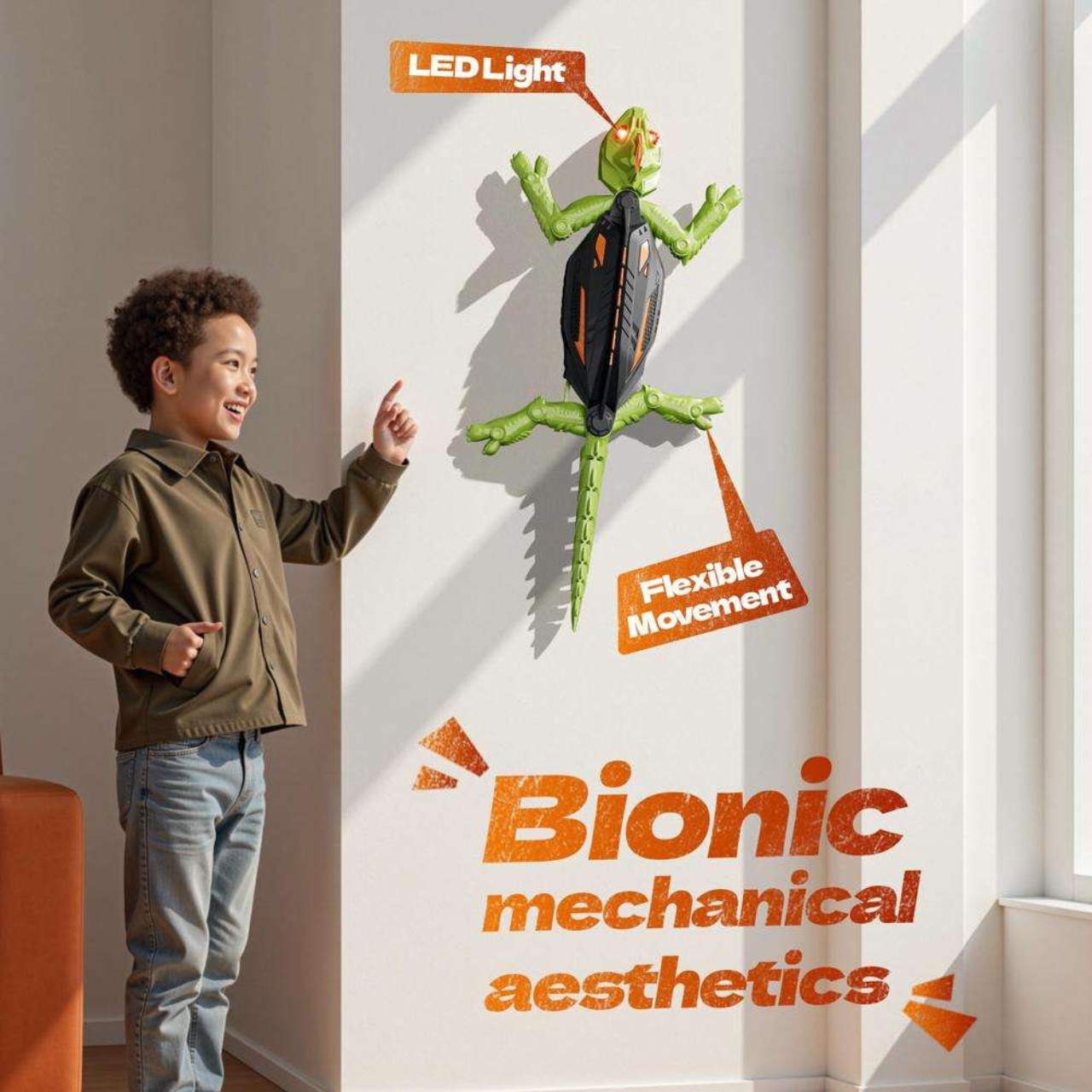 Gecko, daljinsko vodeni kuščar, ki pleza po tleh in stenah - Image 3
