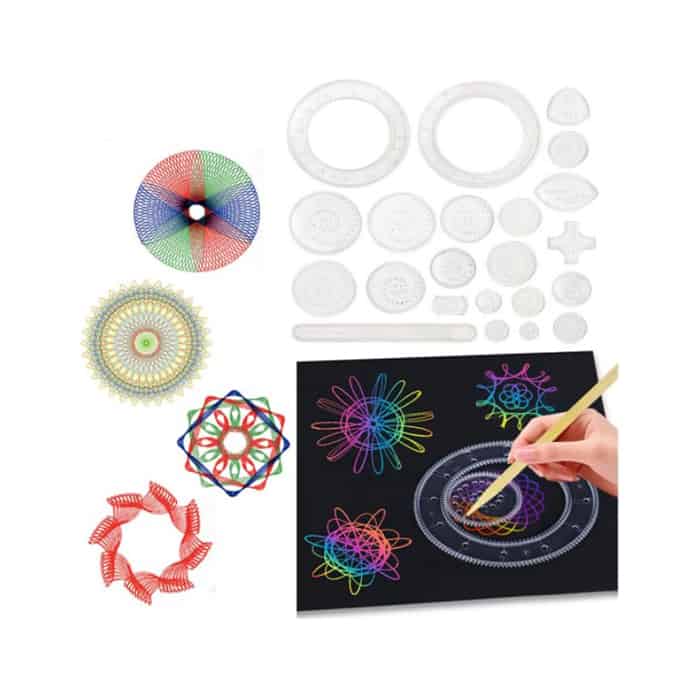 GeoArtKit, 27-delni set za risanje z geometrijskimi spirografi - Image 2