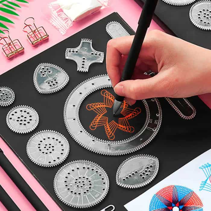 GeoArtKit, 27-delni set za risanje z geometrijskimi spirografi - Image 3