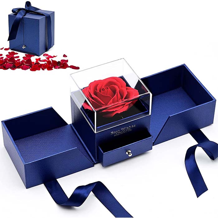 GiftBox, ogrlica z darilno škatlo in čudovito umetno vrtnico - Image 8