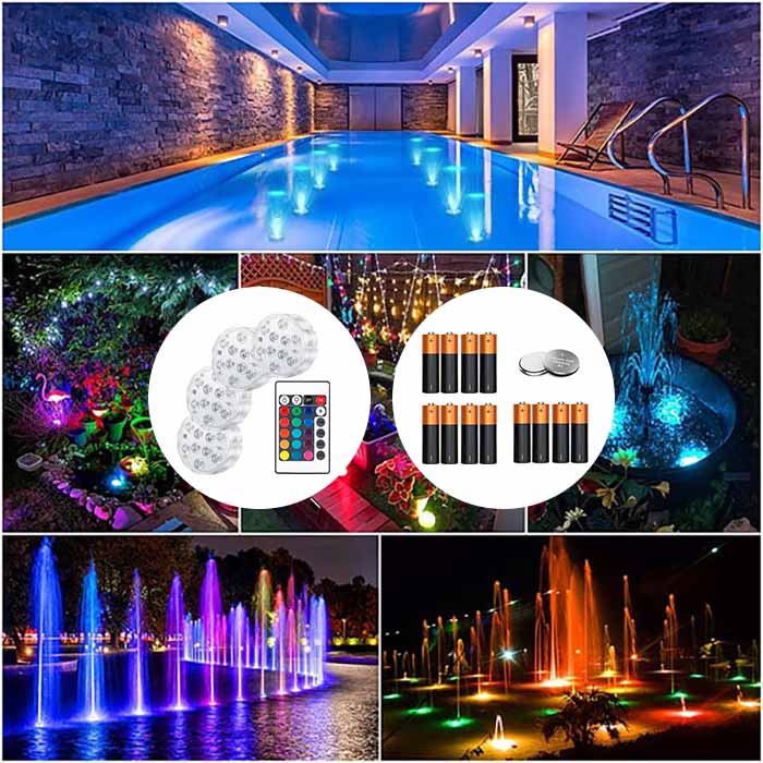 GlowBundle, 4 vodoodporne LED lučke + komplet baterij - Image 2