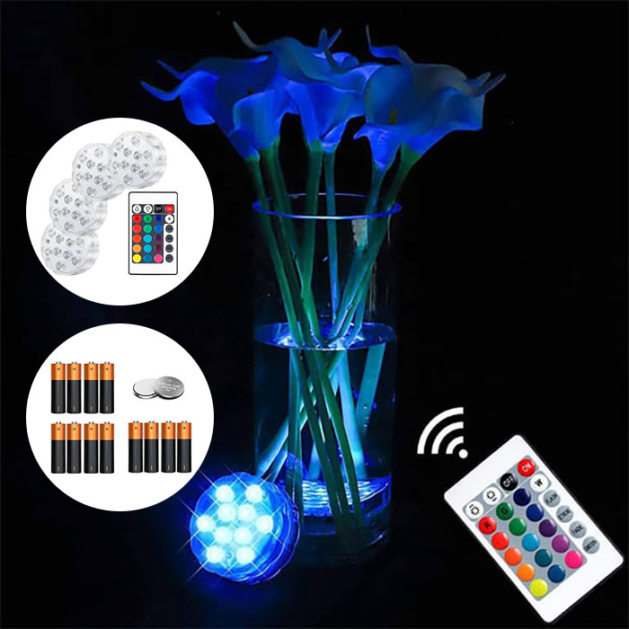 GlowBundle, 4 vodoodporne LED lučke + komplet baterij - Image 4