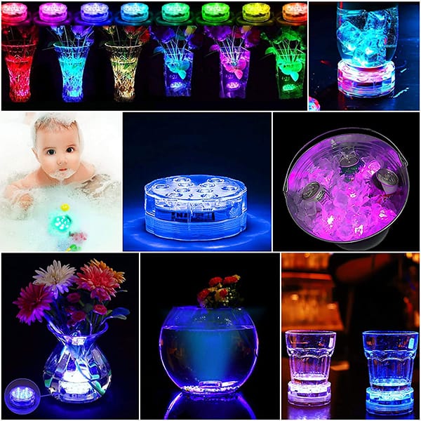 GlowWaterLights, 4 vodoodporne LED lučke z daljinskim upravljanjem - Image 2