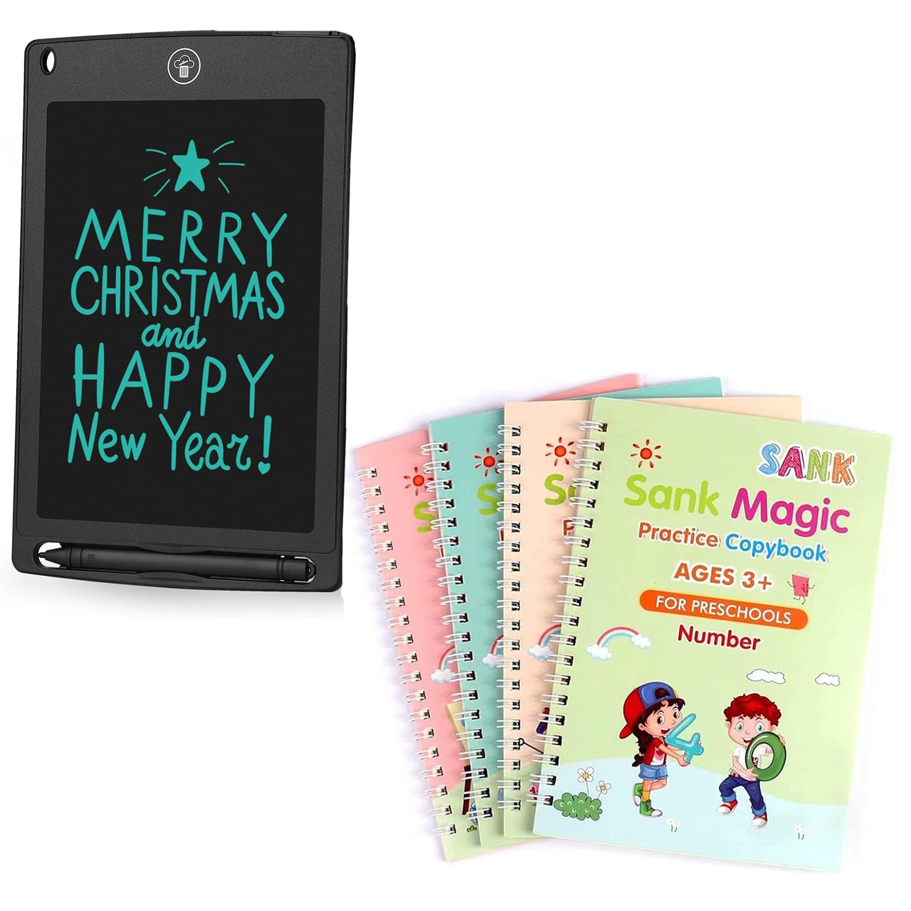 KidsBundle – LED tablica s pisalom + 4 delovni zvezki s čarobnim svinčnikom - Image 2