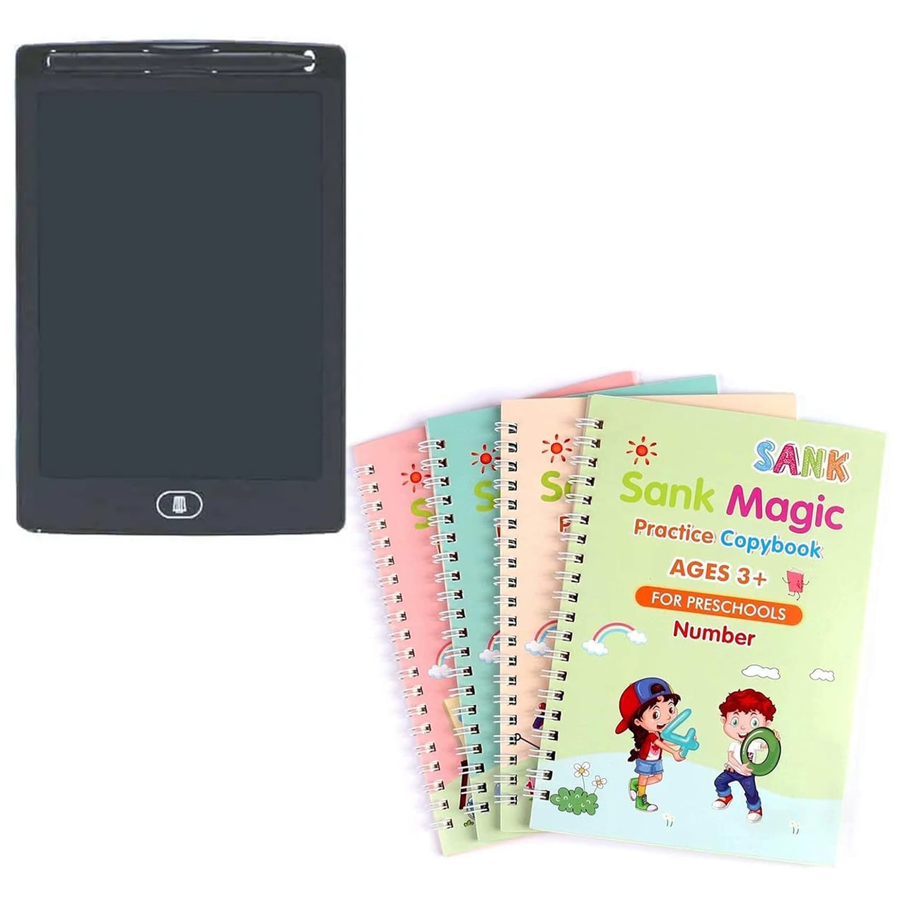 KidsBundle – LED tablica s pisalom + 4 delovni zvezki s čarobnim svinčnikom - Image 3