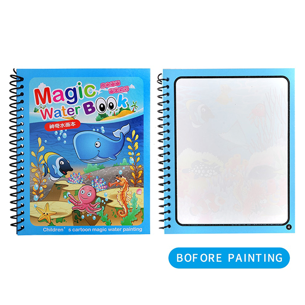 MagicWaterBook, komplet 3 magičnih pobarvank z vodnimi pisali za ustvarjanje brez umazanije - Image 10