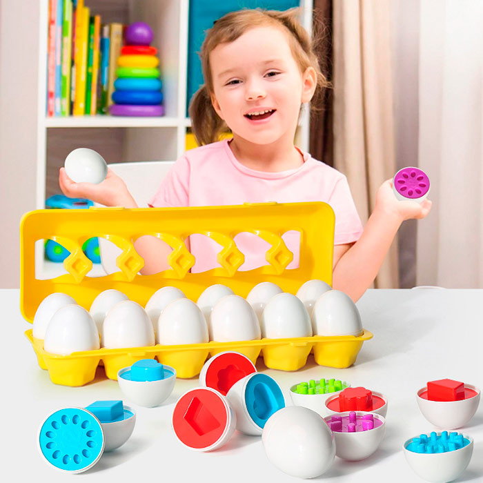 MatchingEggs, didaktična igrača – set s škatlo in 12 jajci - Image 6