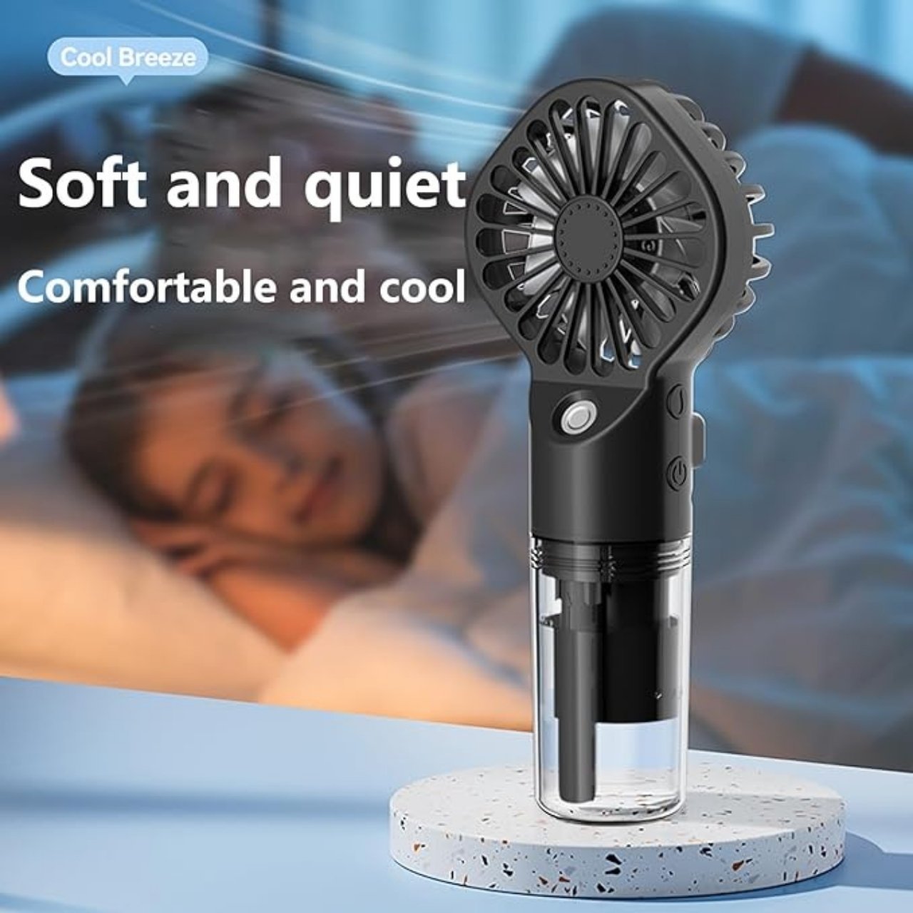 Misty, prenosni mini ventilator z vgrajenim vlažilcem - Image 4