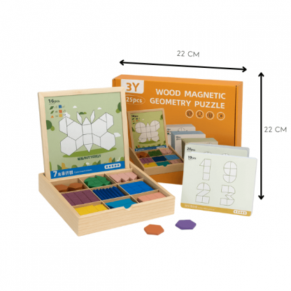 PUZZGEO, Magnetni leseni puzzle set (225 kosov) - Image 2