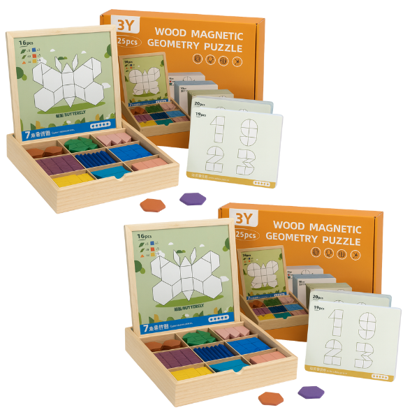 PUZZGEO, Magnetni leseni puzzle set (225 kosov) - Image 5