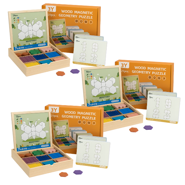 PUZZGEO, Magnetni leseni puzzle set (225 kosov) - Image 6