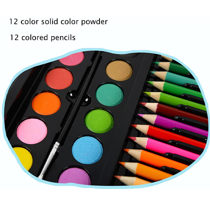 PaintingKit, 86-delni set barv in preostalih pripomočkov primeren za odrasle in otroke - Image 2