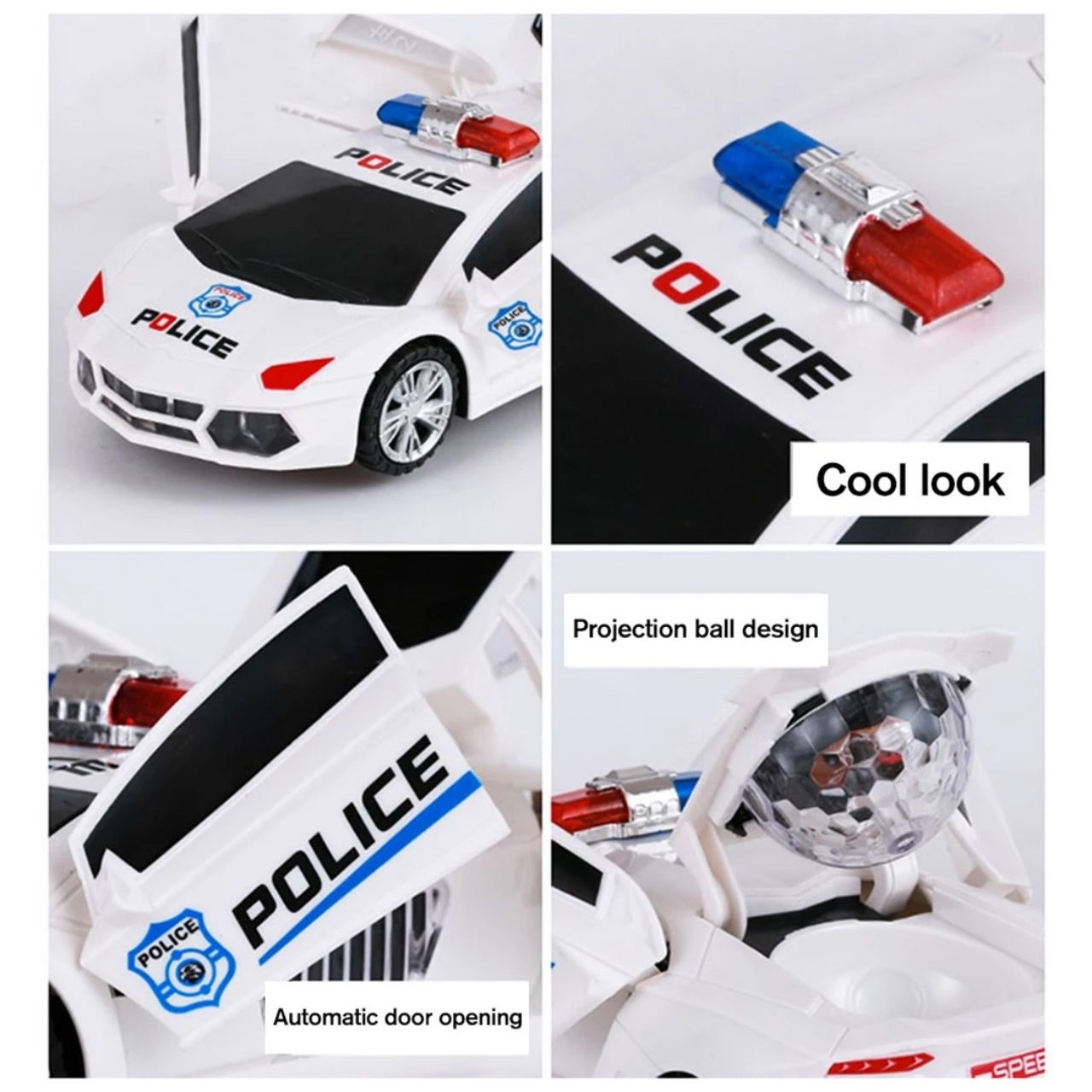 PoliceCar, policijski avtomobilček z LED lučkami - Image 2