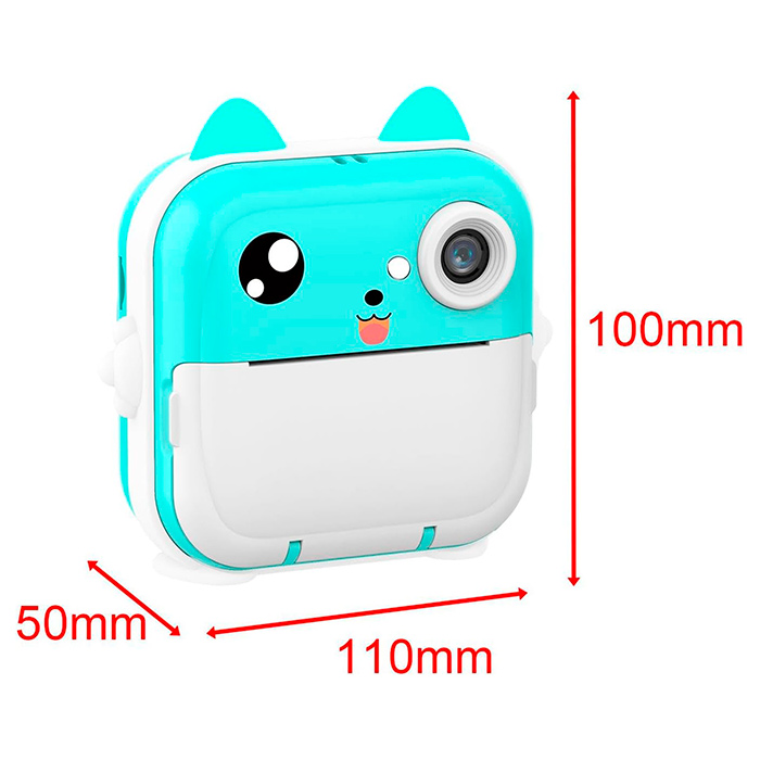PrintBundle – fotoaparat s tiskalnikom + 2 roli papirja in kartica Micro SD - Image 2
