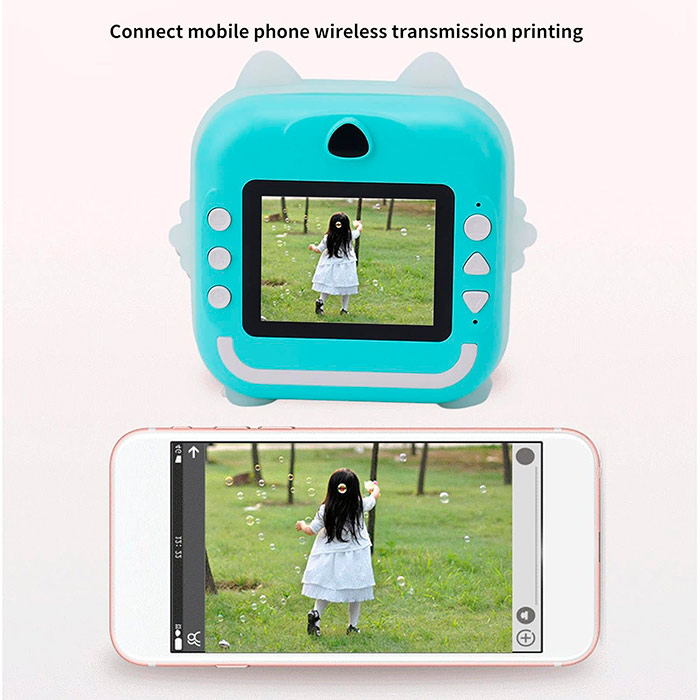 PrintBundle – fotoaparat s tiskalnikom + 2 roli papirja in kartica Micro SD - Image 5