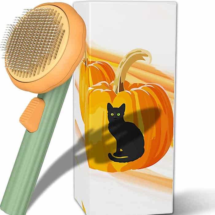PumpkinComb, krtača za hišne ljubljenčke z gumbom za preprosto čiščenje - Image 9
