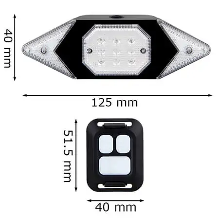 RearLightIndicator, kolesarski smerokaz z  brezžičnim daljinskim upravljalcem - Image 2