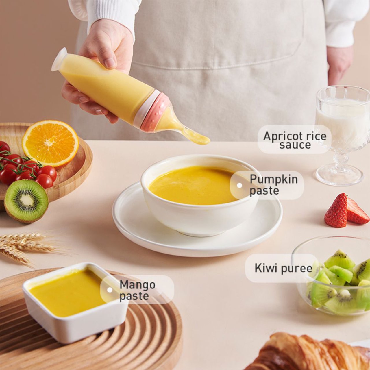 SoftSpoon, silikonska steklenička z žličko - Image 2