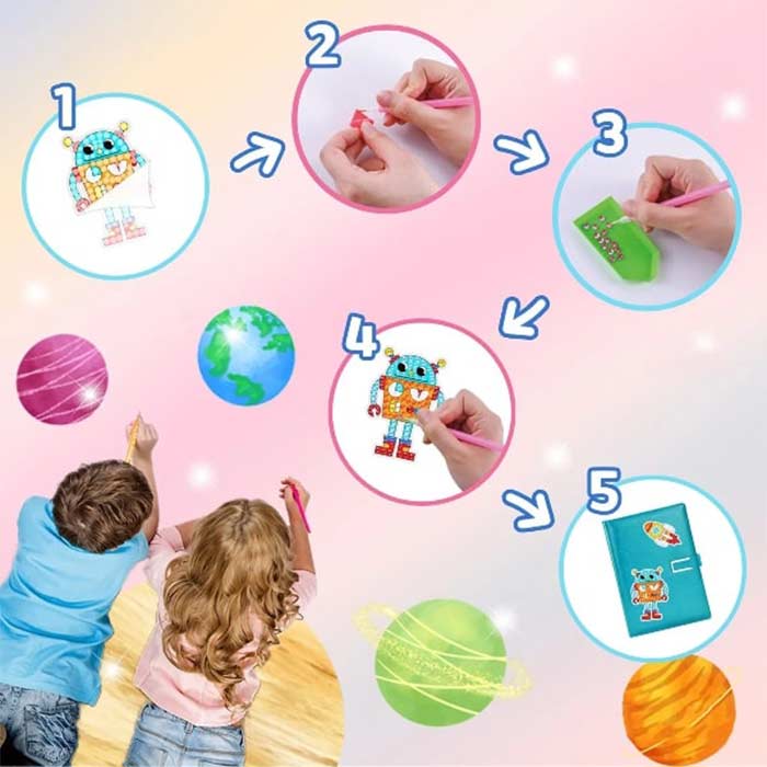 SparkleMermaid, darilni set z dekliško odejo in setom za ustvarjanje z diamanti in nalepkami GRATIS - Image 10