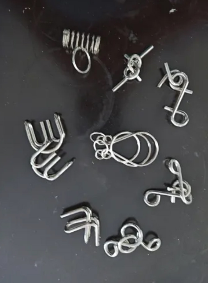 SpiralPuzzle, 8-delni set kovinskih miselnih sestavljank - Image 10