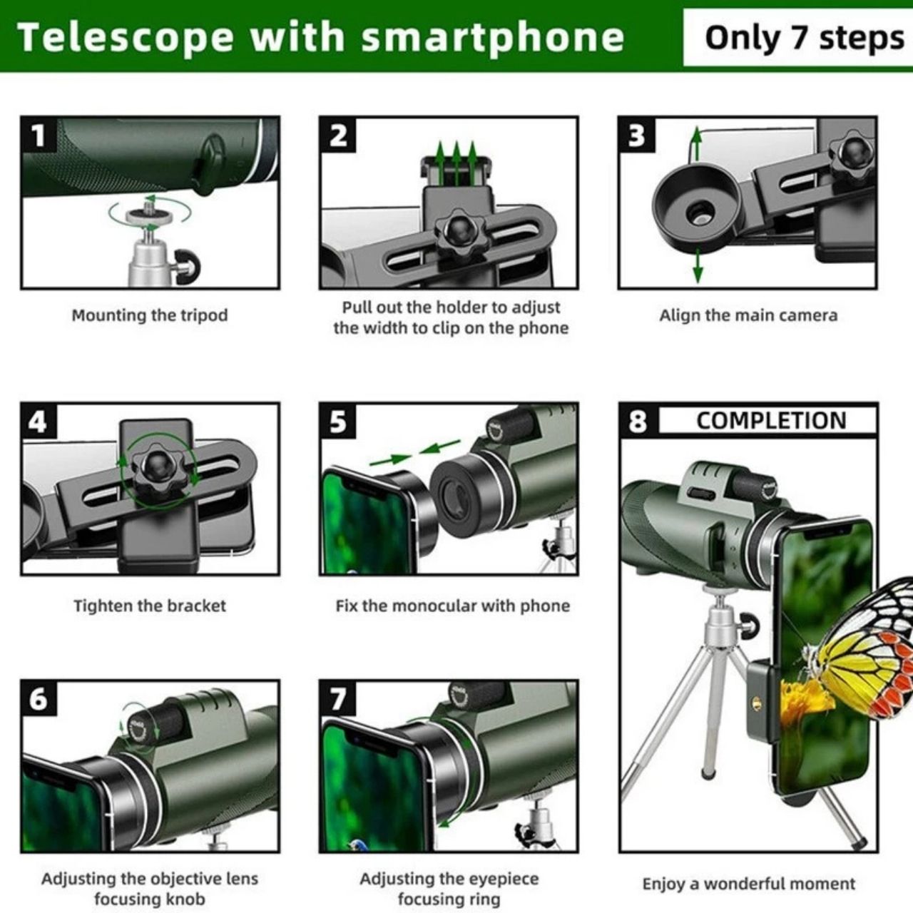 Telescope, monokularni teleskop za opazovanje - Image 3