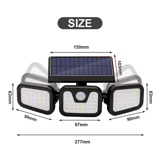 3-stranska solarna svetilka TripleSolar - Image 2