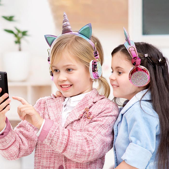 UnicornBuds, brezžične otroške slušalke z izgledom samoroga - Image 2
