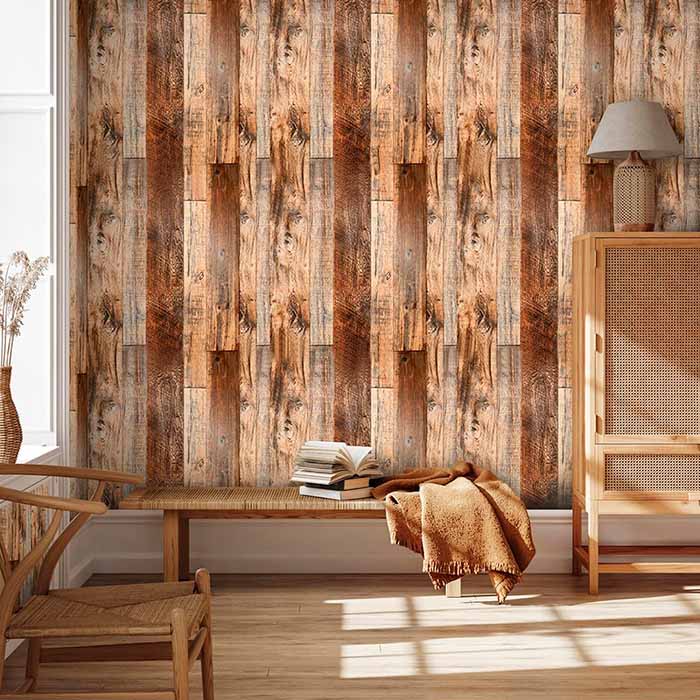 VintageWall, samolepilna nalepka z izgledom naravnega lesa  (300 x 45 cm) - Image 4
